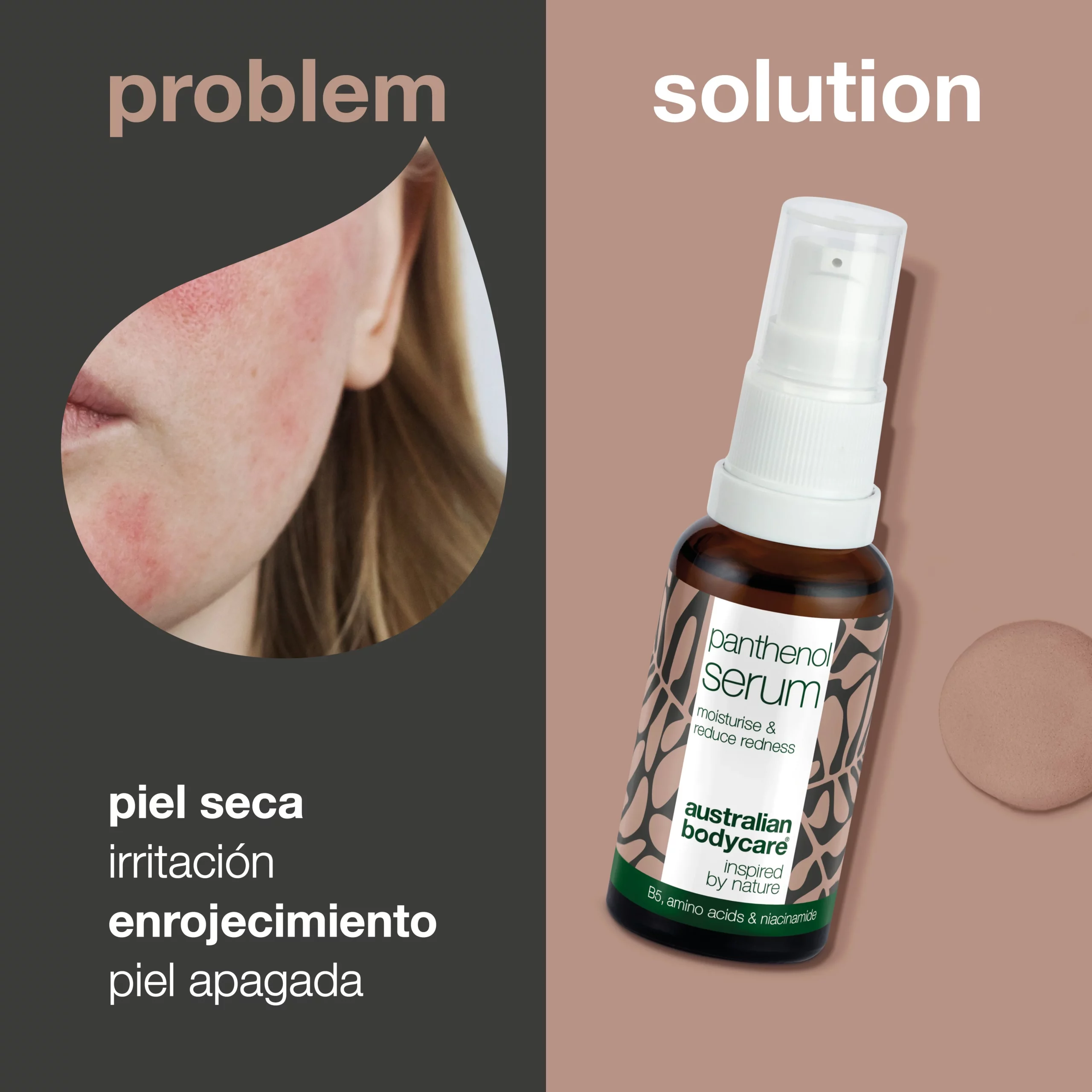 Sérum de Pantenol – Cuidado calmante para rojeces & rosácea — El Sérum de Pantenol hidrata & calma rojeces, rosácea & piel seca. Refuerza la barrera cutánea & reduce la irritación. - Imagen 2
